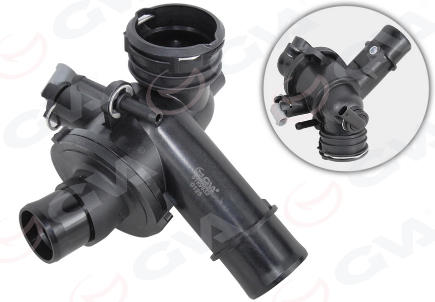 GVA TERMOSTAT 95 C MERCEDES OM651 W204 W212 W221 W222 C218 X218 W166 W639 W447 B906 OEM: A6512002800 - GVA 5199933 kodlu oto yedek parça görseli