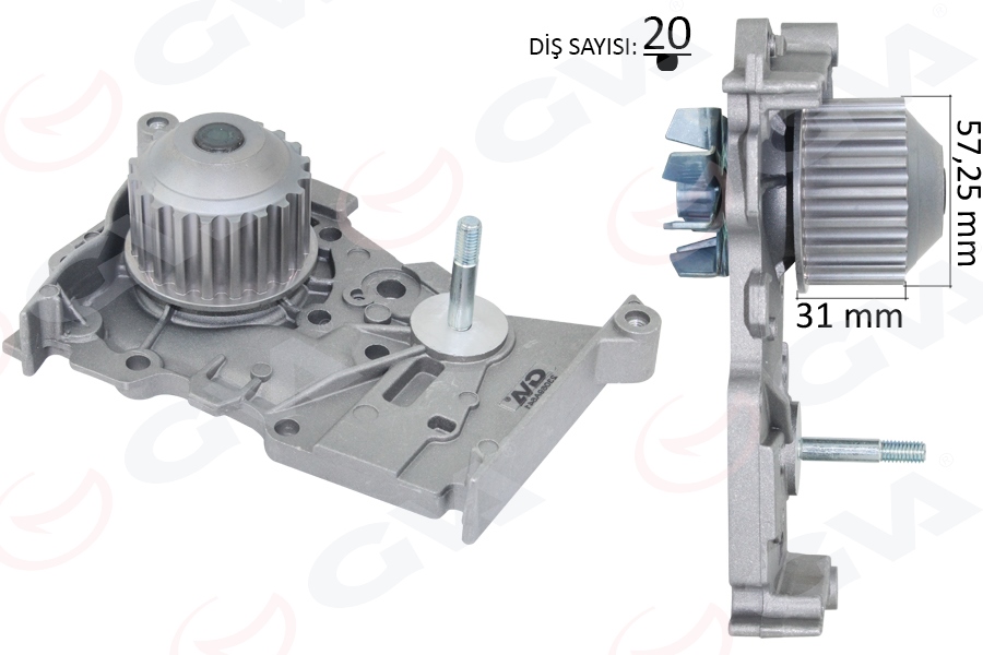 GVA DEVİRDAİM RENAULT CLIO II 98 CLIO III 05 FLUENCE 10 KANGOO 97 LAGUNA I 97 LAGUNA II 01 05 MEGANE I-II-III SCENIC I-II-II SYMBOL II 08 DOKKER 12 SANDERO 08 1.4 1.6 OEM: 7700105378-210100753R-8200962184 - GVA 5214310 kodlu oto yedek parça görseli