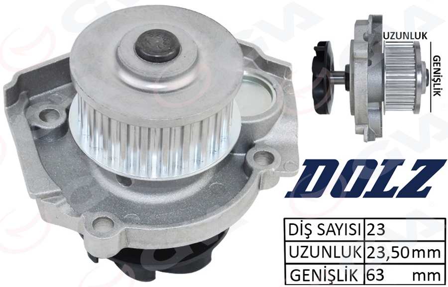 GVA DEVİRDAİM ALBEA-PUNTO-LINEA-IDEA-STILO-BRAVA-YPSILON 1.2/1.4 16V PA866 OEM: 46520401-55184081-55186602-55284051 - GVA 5221310 kodlu oto yedek parça görseli