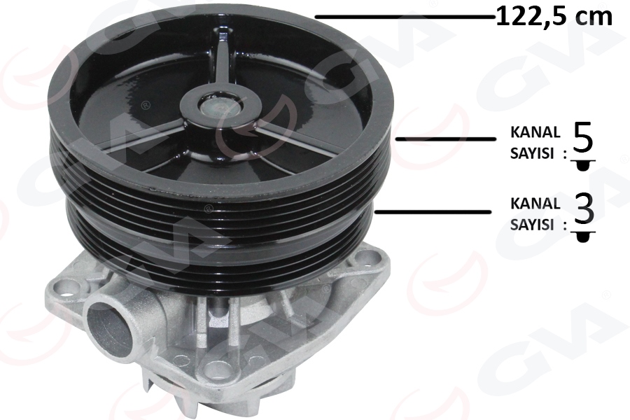 GVA DEVİRDAİM BRAVO-BRAVA 96-01 DOBLO 01 MAREA 99-02 PALIO 96 1.6 16V 46444355-46400058 OEM: 46444355-46400058 - GVA 5225120 kodlu oto yedek parça görseli