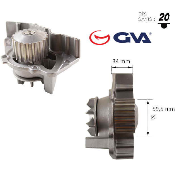 GVA DEVİRDAİM PARTNER-BERLINGO 96 JUMPER-SCUDO 96-02 EXPERT 96 1.9D PA391 PA911 OEM: 9627667988-1201.52-1201.65-1201.A4 - GVA 5245110 kodlu oto yedek parça görseli