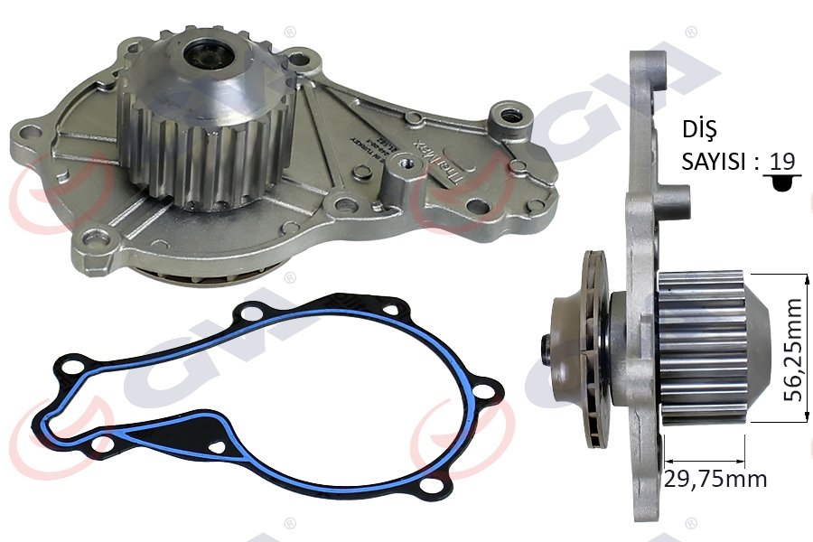 GVA DEVIRDAIM FOCUS II 04 11 1.6 TDCI FOCUS III 11 17 ECOSPORT 14 FIESTA 08 17 KUGA II 14 18 307 308 508 207 208 C3 C4 C5 BERLINGO III C3 III DS3 DS5 P301 C ELYSEE 1.6 HDI 1609417680 OEM: 3M5Q8591CA-1684447980-1201.G1 - GVA 5245115 kodlu oto yedek parça görseli