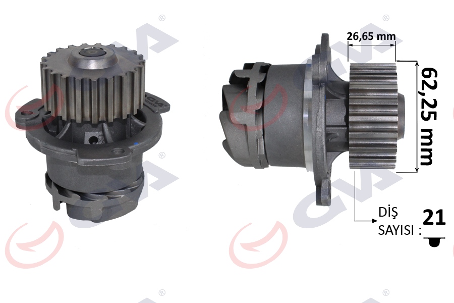GVA DEVİRDAİM LADA SAMARA 88-99 BA 2108 VEGA 1.5-1.5 16V-16 95-12 OEM: 21081307010-21091307010 - GVA 5251040 kodlu oto yedek parça görseli