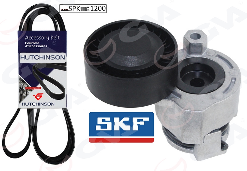 GVA ALTERNATÖR GERGİ KİTİ KÜTÜKLÜ CLIO II - MEGANE II 1.4-1.6 16V-1.5 DCİ - MODUS AC K015PK1200 OEM: 8200034396-8200850092-11720BN701 - GVA 59A1109 kodlu oto yedek parça görseli