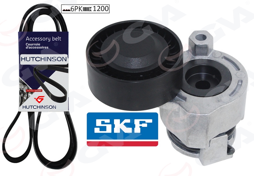 GVA ALTERNATÖR GERGİ KİTİ KUTUKLU CLIO II 01 06 FLUENCE 10 LAGUNA III 07 15MEGANE II 02 08MEGANE III 08 JUKE F15 10 DUSTER 10 SANDERO II 12 DOKKER 12 1.4 K4J 1.5 DCI K9K 1.6 K4M K026PK1203 OEM: 7701476476-117203694R-1172000QA2 - GVA 59A1110 kodlu oto yedek parça görseli