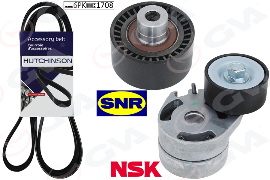 GVA ALTERNATÖR GERGİ KİTİ KÜTÜKLÜ P206-XSARA 1.4HDİ-P407-BERLINGO-C5- 1.6 HDİ KLİMALI K026PK1708 OEM: 5750.VQ-5750.YA-5750.XR-1613844280 - GVA 59A4325 kodlu oto yedek parça görseli