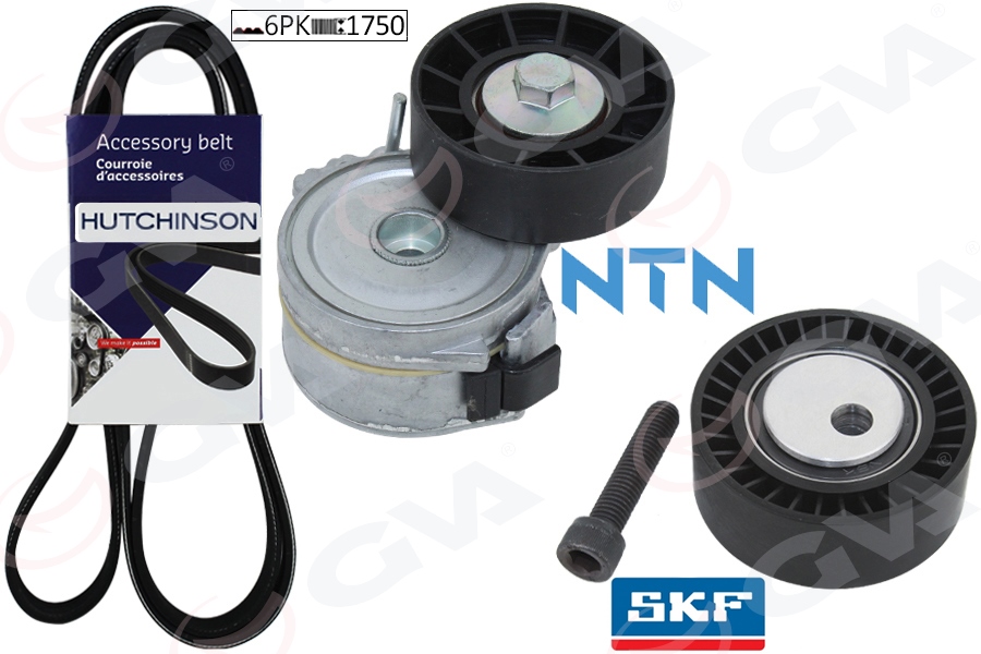 GVA ALTERNATÖR GERGİ KİTİ KÜTÜKLÜ PARTNER-BERLINGO-JUMPY-C5-XANTIA-XSARA-ULYSSE-P206-P406 K026PK1750 OEM: 5750.YG-5751.55-5751.29-9634465780 - GVA 59A4331 kodlu oto yedek parça görseli