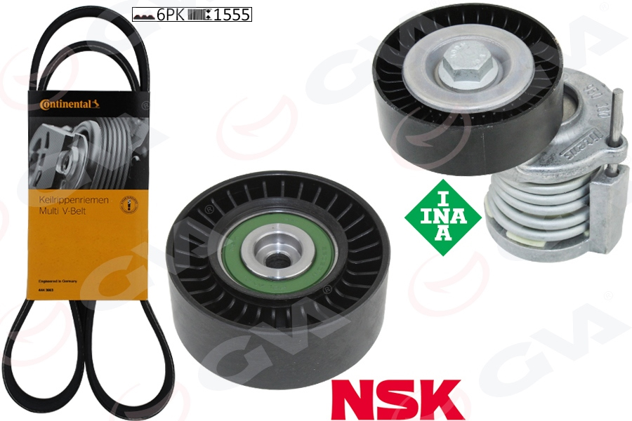 GVA ALTERNATÖR GERGİ KİTİ AMAROK- TRANSPORTER T6 CAAA-CAAB-CCHA-CFCA-CAAD 2.0TDI 10-15 6PK1555 OEM: 044903137G-038903315T-03G145276 - GVA 59A7210OE kodlu oto yedek parça görseli