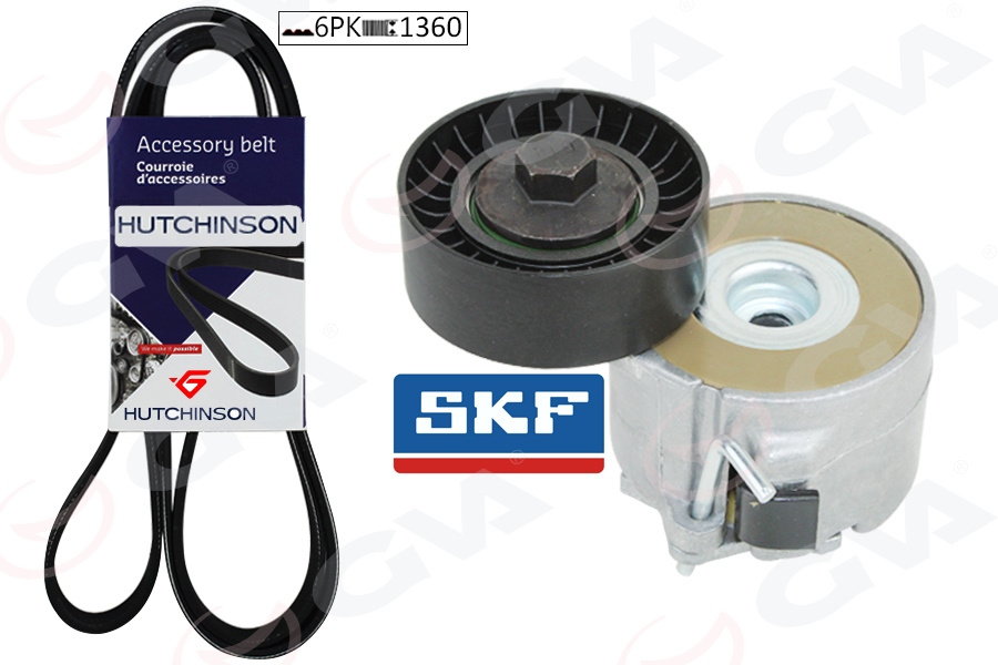 GVA ALTERNATÖR GERGİ KİTİ KÜTÜKLÜ ASTRA J 10 CORSA D 06- CORSA E 14- 1.3CDTI K016PK1360 DTE-DTC OEM: 6340676-636166-51821653-4708770 - GVA 59A9026 kodlu oto yedek parça görseli