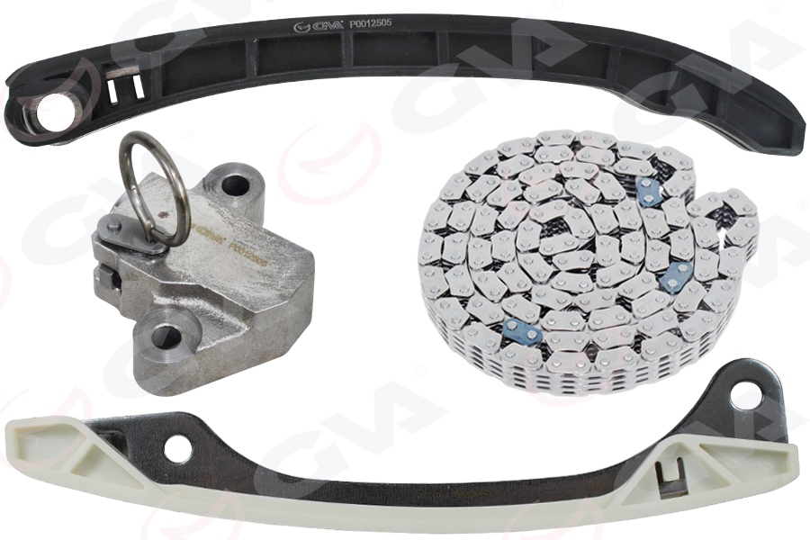 GVA EKSANTRİK ZİNCİR SETİ MEGANE IV 15> FLUENCE 10> JUKE F15 10>19 QASHQAI 07>13 J10. NJ10. JJ10E DUSTER 10> DOKKER 12> 1.6 SCE H4M 4 PARÇA OEM: 130C13954R-130281KT0A - GVA 59C1146 kodlu oto yedek parça görseli