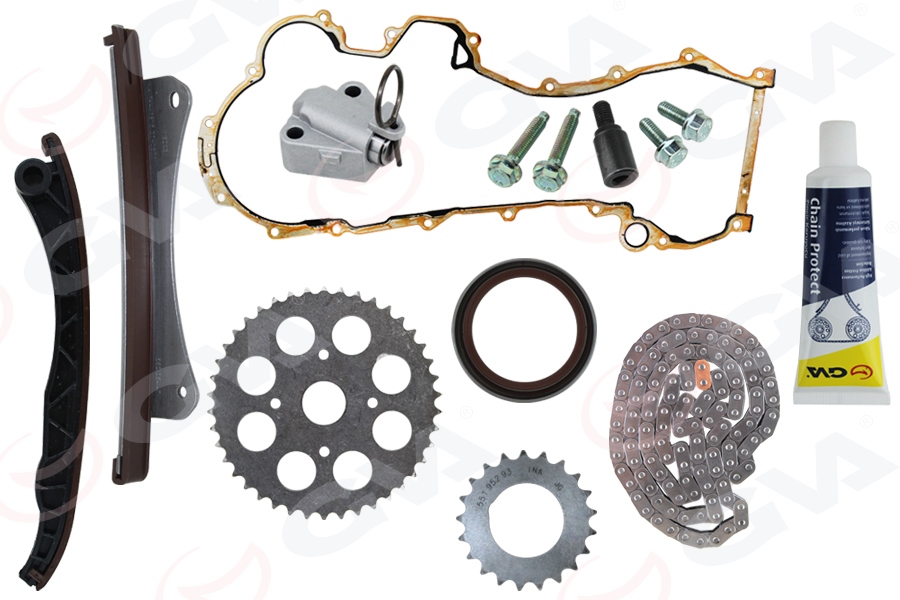 GVA EKSANTRİK ZİNCİR SETİ FULL CONTALI KEÇE VİDA ASTRA H-CORSA C-D-COMBO-C-D-ASTRA J-MERIVA-ALBEA- DOBLO-EGEA-PUNTO-500- 1.3 JTD-1.3 CDTI E4-E5-E6 GERGİ KİTİ 95518770-71776647-55171579-55177460 OEM: 95518770-71776647-55171579-55177460 - GVA 59C2110-KIT kodlu oto yedek parça görseli