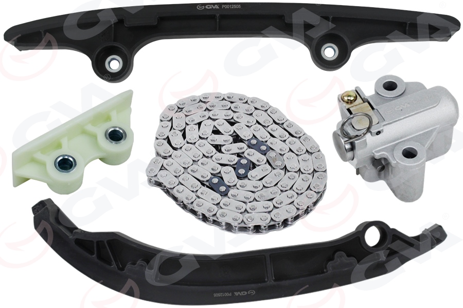 GVA EKSANTRIK ZINCIR SETI KOMPLE BOXER III JUMPER III 22DT PUMA 2.2HDI 16V 130HP 140HP TRANSIT V347 2.2 TDCI 06>14 CUSTOM V362 11>16 2.2 TDCI DUCATO 2.2HDI 06> 5 PARÇA OEM: BK2Q-6M000-A1A-T199208-9659488680 - GVA 59C3200 kodlu oto yedek parça görseli