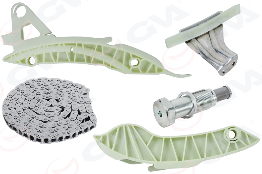 GVA EKSANTRİK ZİNCİR SETİ GRANDLAND-P207-P208-P308-P508-P2008-P3008-P5008-RCZ-PARTNER-BERLINGO-C3-C4- C5 -DS3-DS4-DS5-DS9 1.6 VTİ-THP-PureTech 5 PARÇA OEM: 9822827080-0818.33-0818.40 - GVA 59C4323 kodlu oto yedek parça görseli