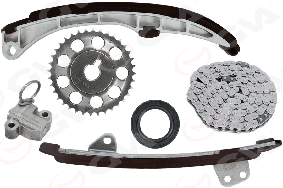 GVA EKSANTRİK ZİNCİR SETİ TOYOTA YARIS 1.3L 2NZ-FE NCP10 japon üretim 99-02 OEM: 1350621030-1354021020-1355921010 - GVA 59C7112 kodlu oto yedek parça görseli