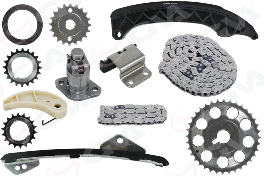 GVA EKSANTRİK ZİNCİR SETİ TOYOTA COROLLA 1.8L 2ZR-FXE HYBRID ZWE211 19-> / CH-R 1.8L 2ZR-FXE HYBRID ZYX1 0 16-> OEM: 1350637010-1350738010-1352322020 - GVA 59C7120 kodlu oto yedek parça görseli