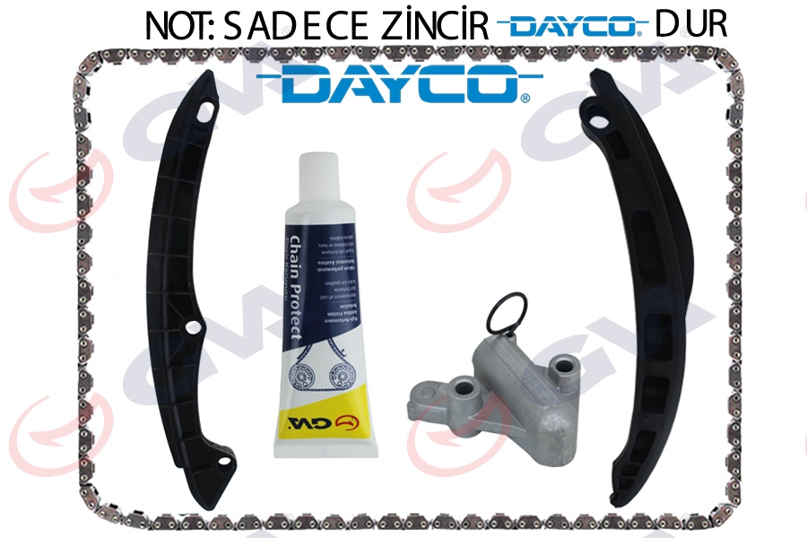 GVA EKSANTRİK ZİNCİR SETİ GOLF5/6-JETTA-PASSAT-SCIROCCO-A3-LEON 1.6 FSI BLF - 1.4 TSI CAXA-BMY-BLG OEM: 03C198119-03C109158A-03C109507AH - GVA 59C7510-1 kodlu oto yedek parça görseli