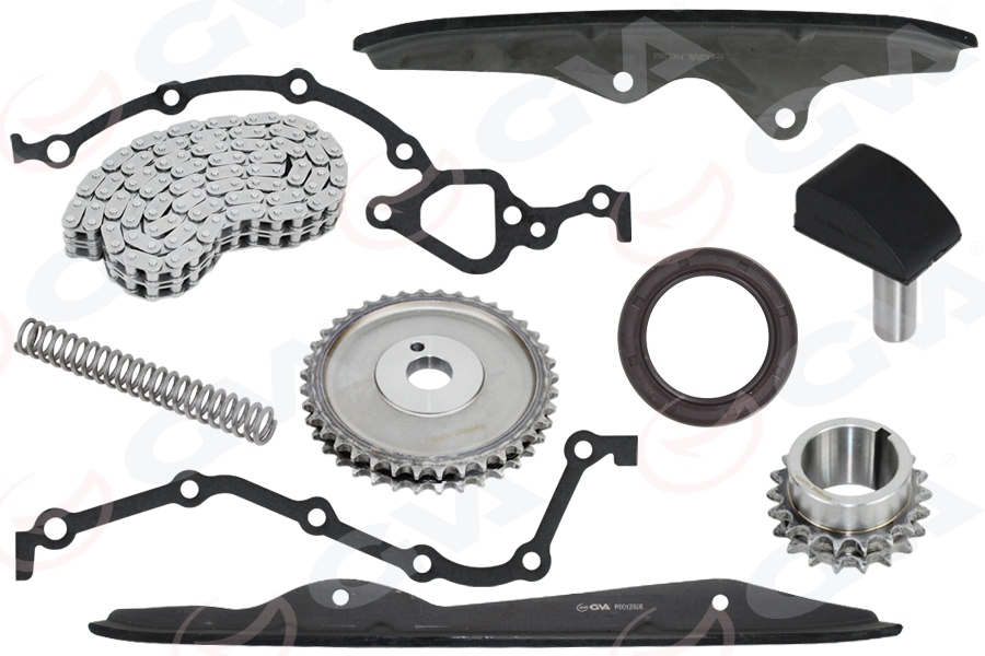 GVA EKSANTRİK ZİNCİR SETİ MITSUBISHI PAJERO 2.6L 4G54 L042G L047G benzinli 82-90 OEM: MD021230-MD021233-MD084945 - GVA 59C8100 kodlu oto yedek parça görseli