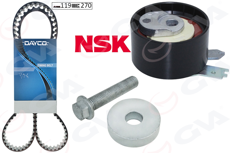 GVA TRIGER SETI MERCEDES OM607 W176 W246 C117 W415 X156 . RENAULT CLIO IV 12 SYMBOL III 13 FLUENCE 09 MEGANE IV 15 SANDERO II 12 DUSTER 10 QASHQAI II 13 JUKE 10 1.5 dCi K9K EURO 5 119 DIS G:27mm OEM: A6079930597-130C14613R-130C11508R - GVA 59T1420 kodlu oto yedek parça görseli