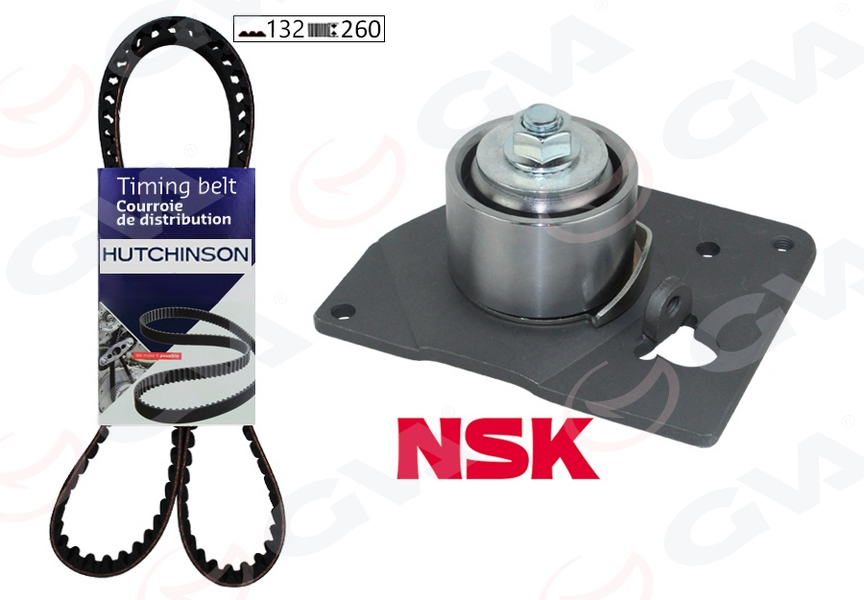 GVA EKSANTRİK GERGİ KİTİ 132x260 MASTER II-TRAFIC II-LAGUNA II 1.9DCI 01- -MOVANO-VIVARO 01- F9Q OEM: 7701477048-4430891-1680600QAF - GVA 59T1905 kodlu oto yedek parça görseli