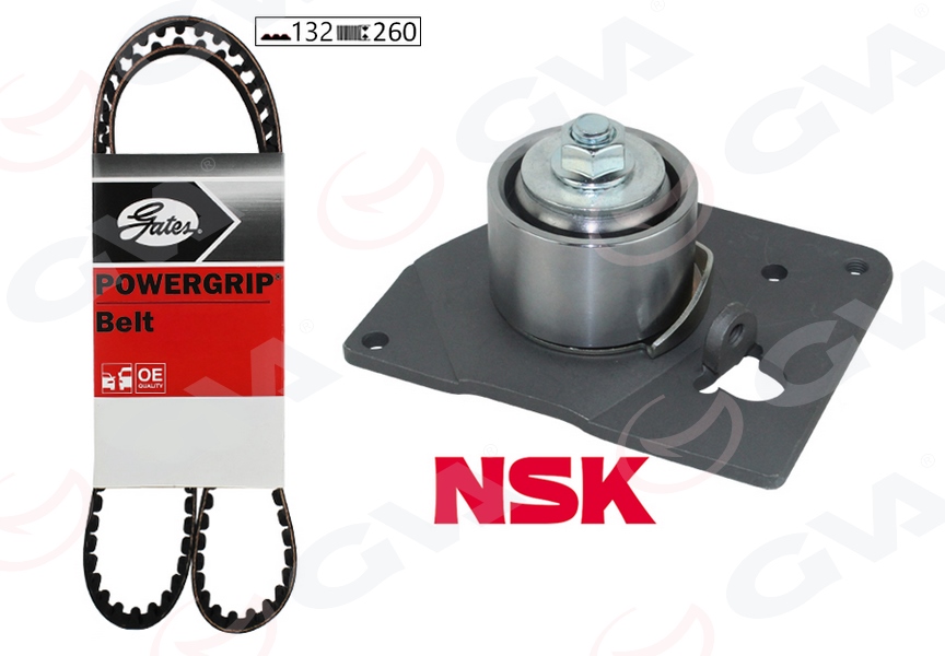 GVA EKSANTRİK GERGİ KİTİ 132x260 MASTER II-TRAFIC II-LAGUNA II 1.9DCI 01- -MOVANO-VIVARO 01- F9Q OEM: 7701477048-4430891-1680600QAF - GVA 59T1905G kodlu oto yedek parça görseli