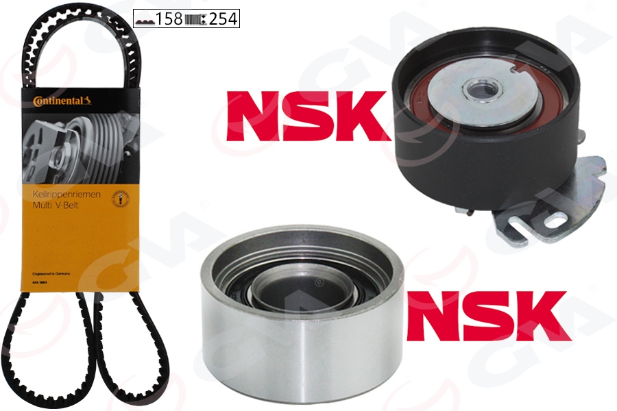 GVA EKSANTRİK GERGİ KİTİ 158x254 BRAVA 95-01 -DOBLO 01- -PALIO-ALBEA 96- -MAREA 97-02 1.6 K015432XS OEM: 71736715-55171442-55176303 - GVA 59T2140C kodlu oto yedek parça görseli