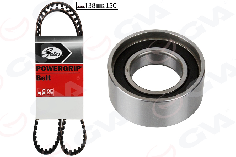 GVA EKSANTRİK GERGİ KİTİ SLX-TMPR 1.6- TİPO-UNO-PALIO 1.4 GATES KAYIŞ OEM: 160A1000-55170695-71754849 - GVA 59T2310G kodlu oto yedek parça görseli