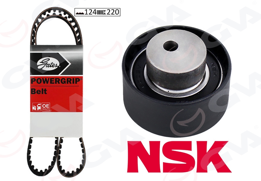 GVA EKSANTRİK GERGİ KİTİ 124x220 BRAVA 1.2 16V-BRAVO I-II 1.2 -1.4-DOBLO 1.4-LINEA 1.2 -MARE-PALIO 1.2 K015503XS OEM: 71736717 - GVA 59T2915S kodlu oto yedek parça görseli