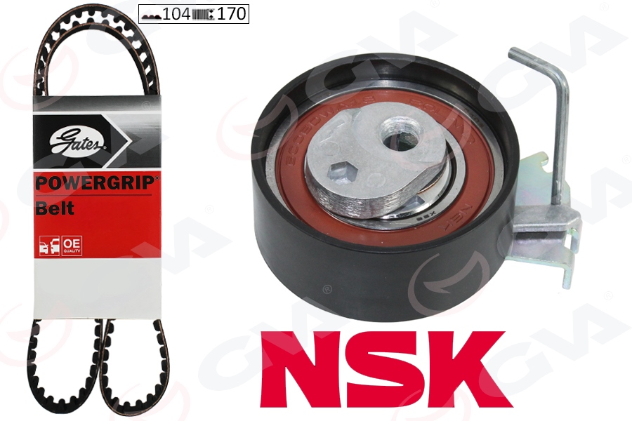 GVA EKSANTRİK GERGİ KİTİ 104x170 206-207-306-307-BIPPER-PARTNER-BERLINGO-C2-NEMO-FIORINO 1.4 K015575XS 9400831869-0831.87-0831.S0-0831.86 OEM: 9400831869-0831.87-0831.S0-0831.86 - GVA 59T4313G kodlu oto yedek parça görseli