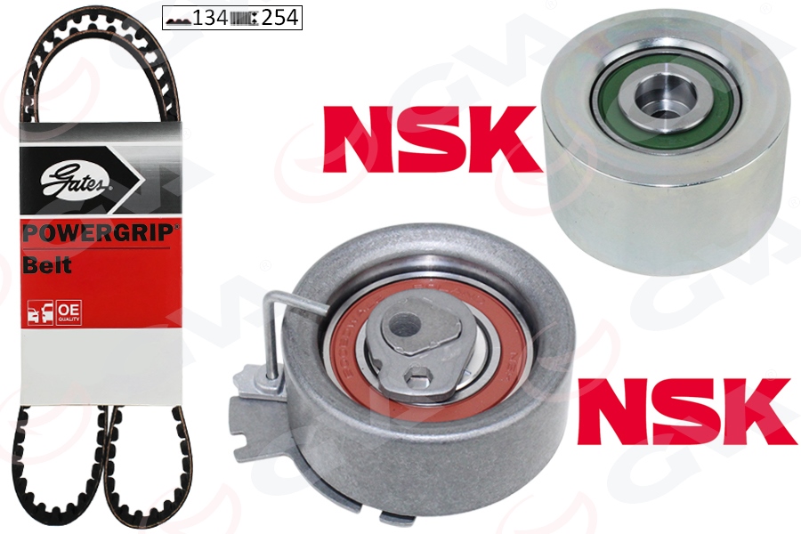 GVA EKSANTRİK GERGİ KİTİ 134x254 P206-307-PARTNER-BERLINGO-C3-XSARA 1.6 16V NFU TU5JP4 K015581XS OEM: 0831.L7-0831.V1-0831.L6-1643638180 - GVA 59T4317G kodlu oto yedek parça görseli