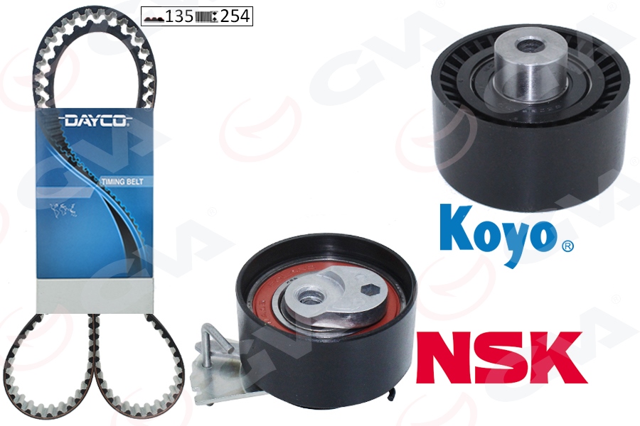 GVA EKSANTRİK GERGİ KİTİ 135x254 P206-207-307-1007-C2-C3-C4 1.4 16V KFU ET3J4 K015615XS 0831.L5-0831.L4-0831.V0 OEM: 0831.L5-0831.L4-0831.V0 - GVA 59T4322 kodlu oto yedek parça görseli