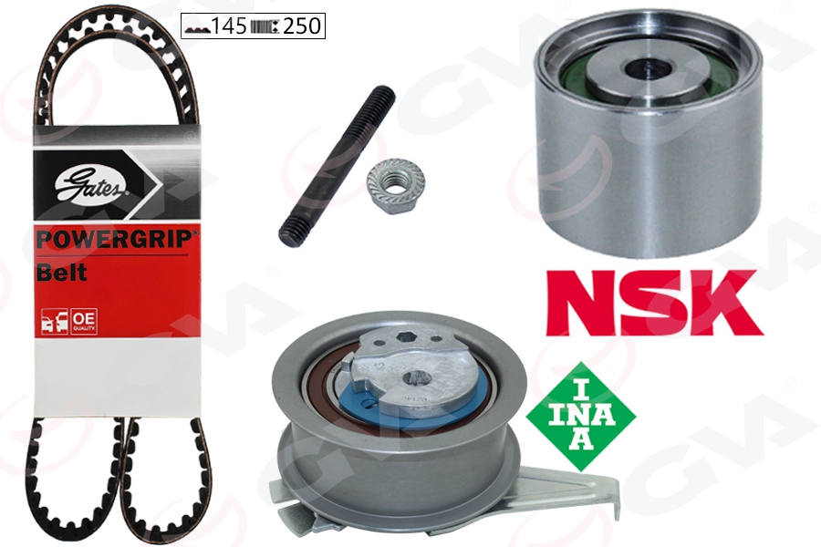 GVA EKSANTRİK GERGİ KİTİ POLO-FABIA 14 IBIZA IV 15 A1 14 CUSA-CUSB-CYZA-CYZB OEM: 04L109119D-04B109244B-04L109243G - GVA 59T7505G kodlu oto yedek parça görseli