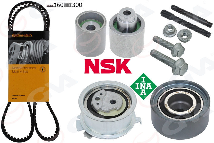 GVA TRİGER SETİ AUDI A4-A5-A6-PASSAT-TIGUAN-SUPERB 2.0 TDI 10 CBAA-CBAB-CBBB-CBAC-CAGA-CAHA OEM: 03L198119-03L198119E - GVA 59T7530 kodlu oto yedek parça görseli