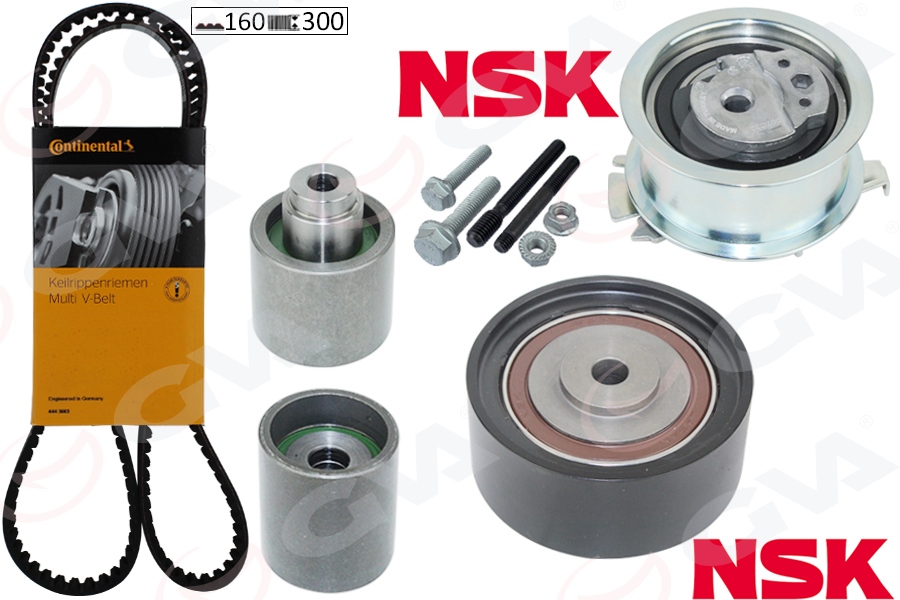 GVA TRİGER SETİ AUDI A4-A5-A6-PASSAT-TIGUAN-SUPERB 2.0 TDI 10 CBAA-CBAB-CBBB-CBAC-CAGA-CAHA OEM: 03L198119-03L198119E - GVA 59T7530-1 kodlu oto yedek parça görseli