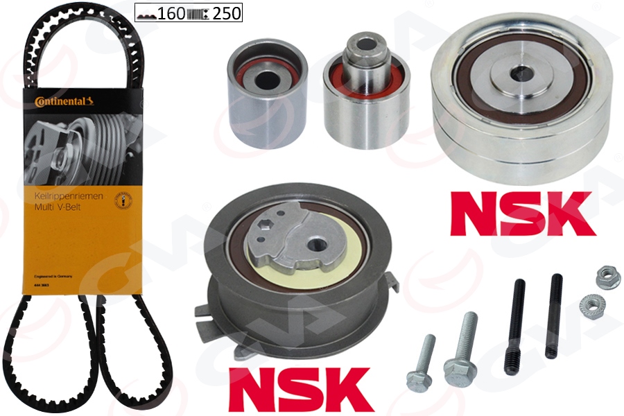 GVA TRİGER SETİ CRAFTER-T6-A3-JETTA-CADDY-POLO-PASSAT 1.6-2.0 TDI CAYB/C/D- CAAB/C-CKUB-CFFB-CFWA-CAGA OEM: 03L198119A-03L198119B-03L198119C - GVA 59T7575 kodlu oto yedek parça görseli