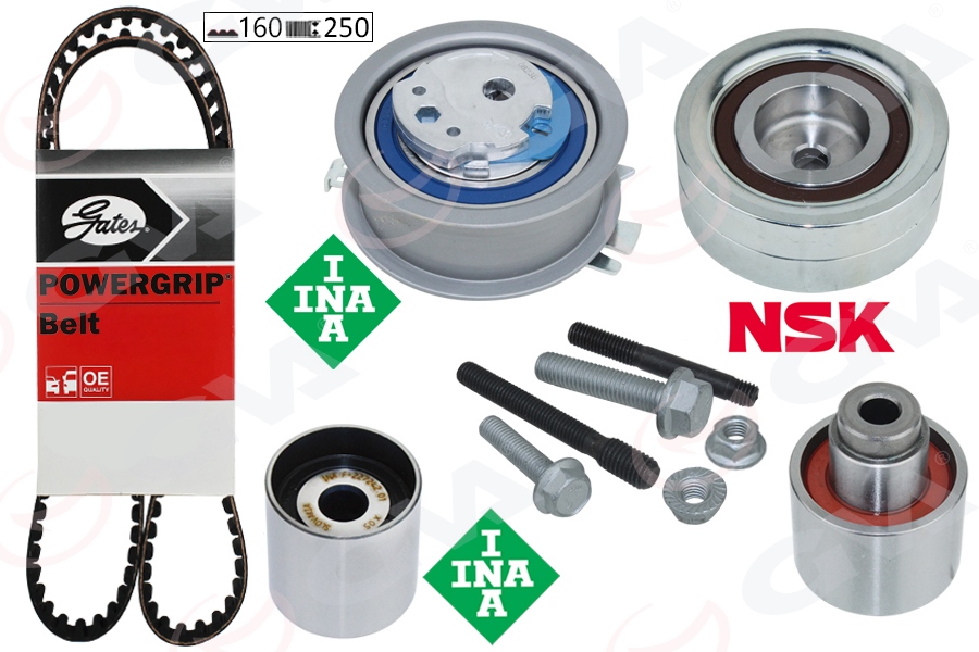 GVA TRİGER SETİ CRAFTER-T6-A3-JETTA-CADDY-POLO-PASSAT 1.6-2.0 TDI CAYB/C/D-CAAB/C-CKUB-CFFB-CFWA-CAGA 03L198119A-03L198119B-03L198119C OEM: 03L198119A-03L198119B-03L198119C - GVA 59T7577G kodlu oto yedek parça görseli