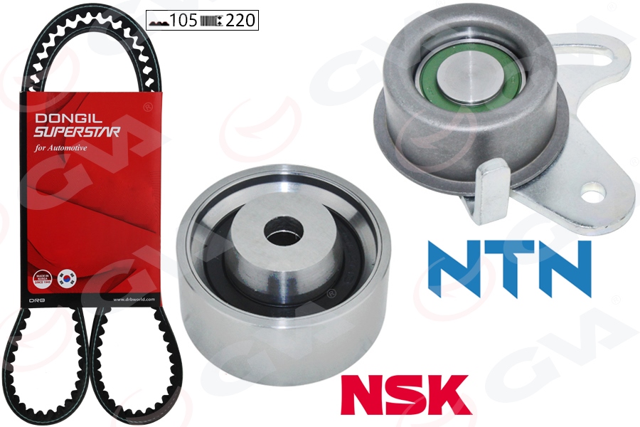 GVA TRİGER KAYIŞ SETİ HYUNDAI ACCENT ADMIRE ERA 1.5L G4EB 01- 1.4L 1.6L G4ED G4EE 01-10 / GETZ 1.4L 06-10 / MATRIX ELANTRA 1.6L 01-06 / KIA RIO 1.4L 1.6L 06-10 / CERATO 1.6L 04-07 1 KAYIŞ 2 RULMAN OEM: 2431226001-2481026020-2441026000 - GVA 59T9123DO kodlu oto yedek parça görseli