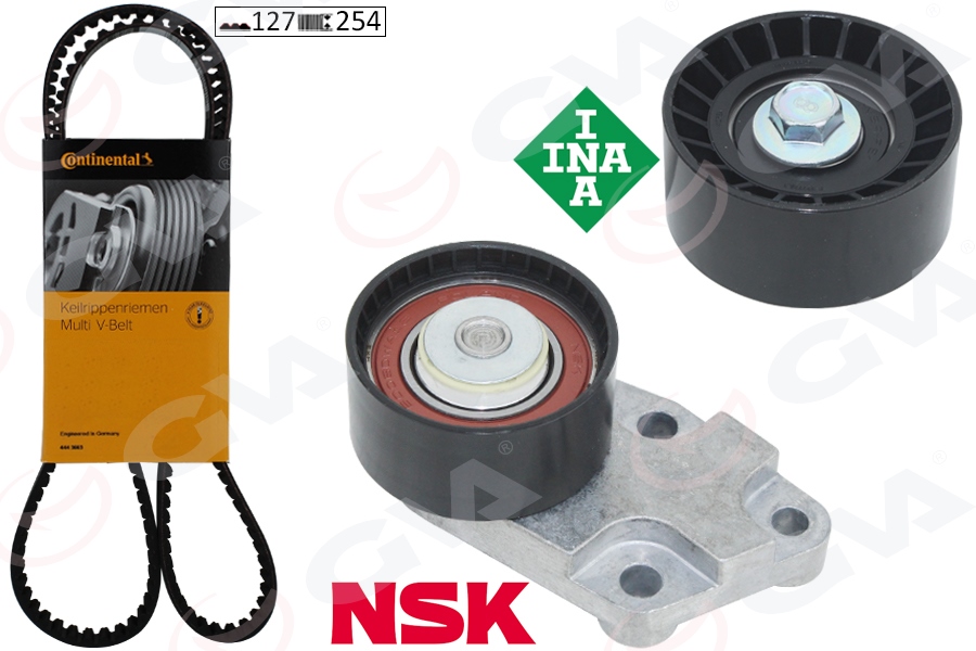 GVA EKSANTRİK GERGİ KİTİ 127x254 CHEVROLET-DAEWOO AVEO-CRUZE-KALOS-LACETTI-NUBIRA 1.4-1.4-1.6 05- OEM: 96103222-96350526 - GVA 59T9930C kodlu oto yedek parça görseli