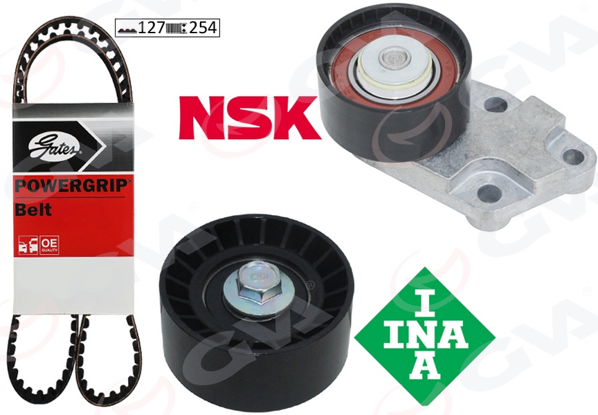 GVA EKSANTRİK GERGİ KİTİ 127x254 CHEVROLET-DAEWOO AVEO-CRUZE-KALOS-LACETTI-NUBIRA 1.4-1.4-1.6 05- OEM: 96103222-96350526 - GVA 59T9930G kodlu oto yedek parça görseli