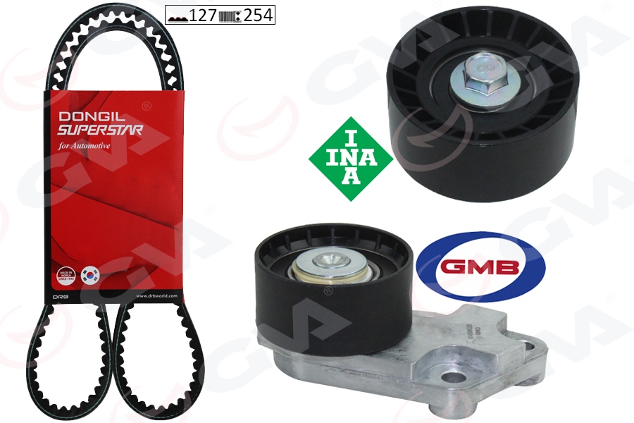 GVA EKSANTRİK GERGİ KİTİ 127x254 CHEVROLET-DAEWOO AVEO-CRUZE-KALOS-LACETTI-NUBIRA 1.4-1.4-1.6 05- 96103222-96350526 OEM: 96103222-96350526 - GVA 59T9930GMB kodlu oto yedek parça görseli