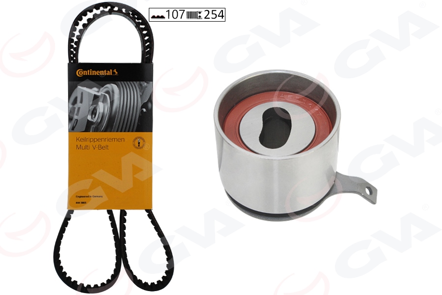 GVA EKSANTRİK GERGİ KİTİ CHEVROLET MATIZ 05 DAEWOO DAMAS 95-98 -MATIZ 98 TICO 95-00 0.8 K015434XS 107 DİŞ OEM: 96352965-94580139-MD340625 - GVA 59T9932 kodlu oto yedek parça görseli