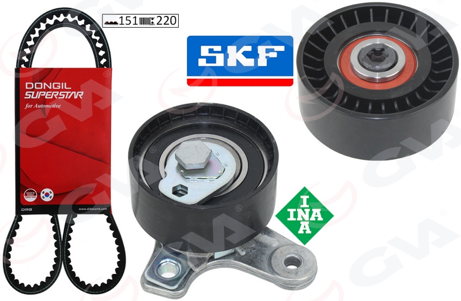 GVA EKSANTRİK GERGİ KİTİ 151x220 ANTARA-CHEVROLET CAPTIVA-CRUZE-LACETTI-NUBIRA 07 2.0 D-CDI K015634XS 1629005-95507816-93745178 OEM: 1629005-95507816-93745178 - GVA 59T9935DO kodlu oto yedek parça görseli