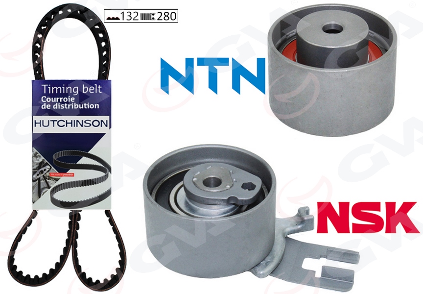 GVA EKSANTRİK GERGİ KİTİ 132x280 VOLVO C30 C70 S60 S80 V70 XC60 XC70 XC90 2.4TDI 20V K015580XS OEM: 31258305-31359568 - GVA 59T9990H kodlu oto yedek parça görseli