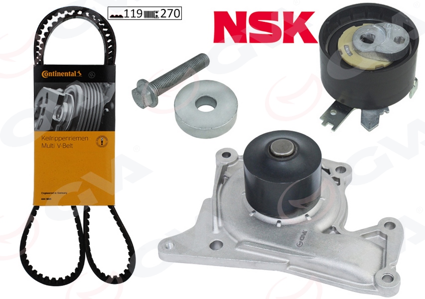 GVA DEVİRDAİMLİ EKSANTRİK GERGİ KİTİ MEGANE 4-KADJAR-SYMBOL-DOKKER 1.5 DCİ Euro6 OEM: 130288608R-130707668R-130C10474R - GVA 59WPK1421C-1 kodlu oto yedek parça görseli