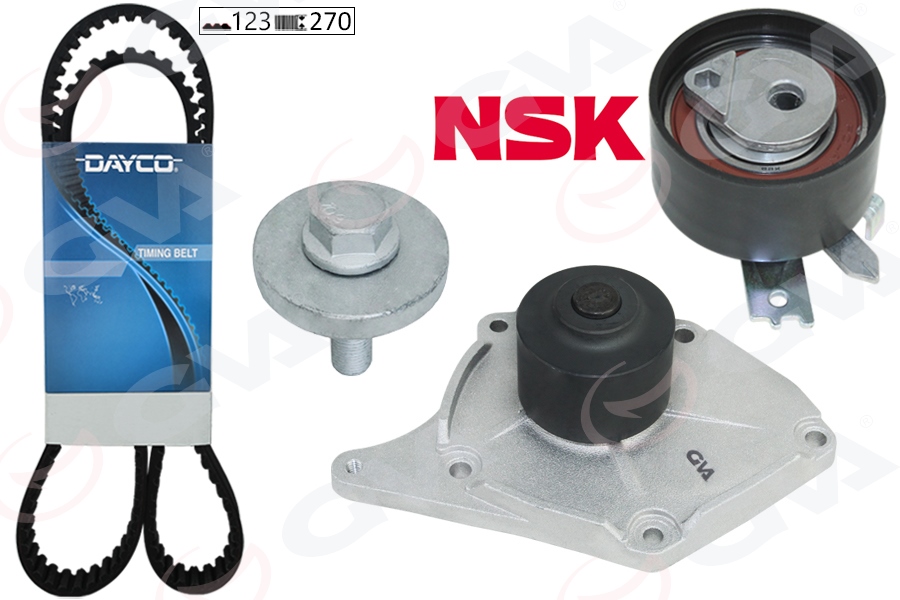 GVA SU POMPALI TRIGER SETI 123 DIS 27MM CLIO II 01>06 MEGANE II 04> KANGO 01> MICRA III 04> DUSTER 10> 1.5 DCI K9K EURO 3 EURO 4 OEM: 7701478031-119A02421R-7701477028 - GVA 59WPK1422D kodlu oto yedek parça görseli