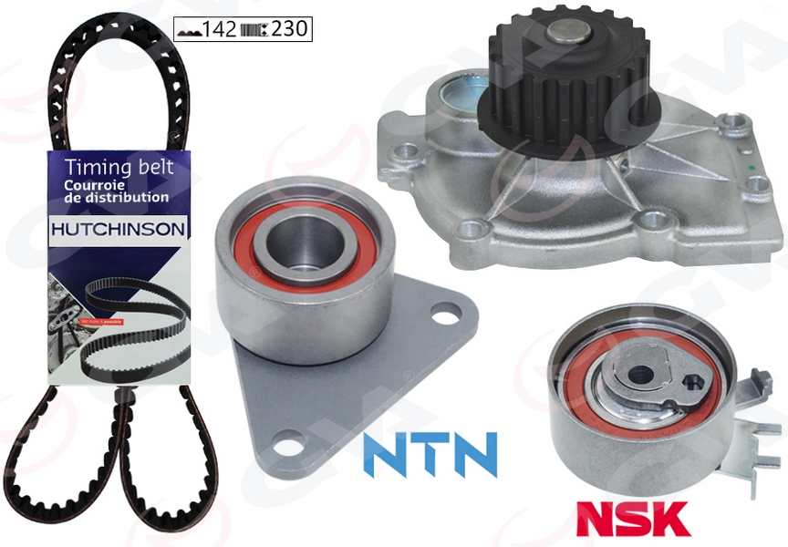 GVA DEVİRDAİMLİ EKSANTRİK GERGİ KİTİ 142x230 LAGUNA 2.0 16V 95-01 -SAFRANE II 2.0 96-00 -VOLVO S40 99-04 7438610040-7701471520-8610040 OEM: 7438610040-7701471520-8610040 - GVA 59WPK1810H kodlu oto yedek parça görseli