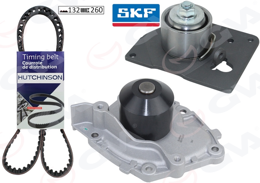 GVA DEVİRDAİMLİ EKSANTRİK GERGİ KİTİ 132x260 MASTER II-TRAFIC II-LAGUNA II 1.9DCI 01- -MOVANO-VIVARO OEM: 7701477048-4430891-1680600QAF - GVA 59WPK1905 kodlu oto yedek parça görseli