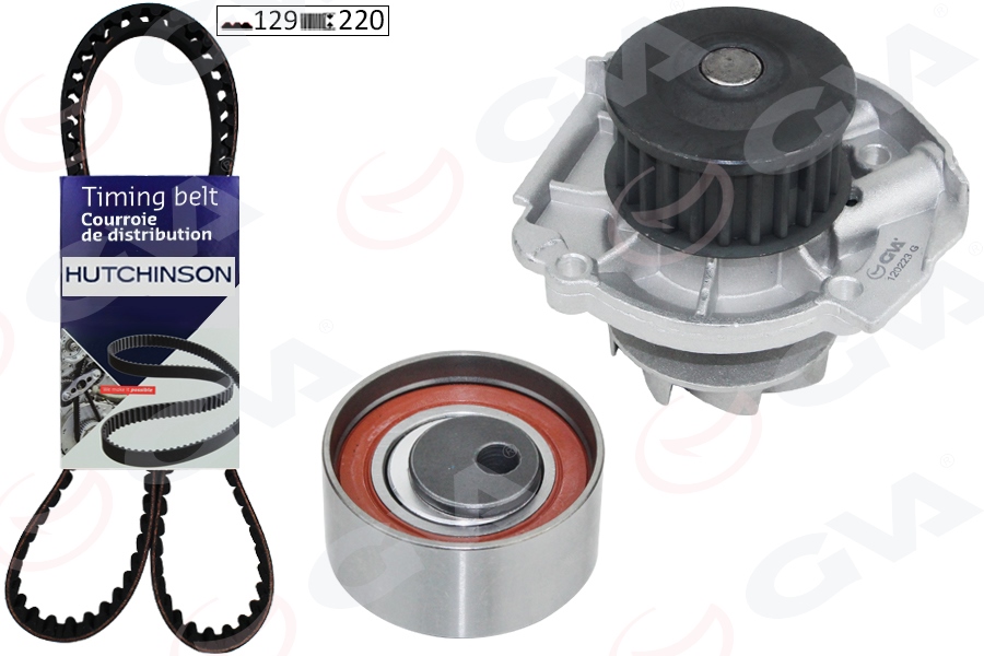 GVA DEVİRDAİMLİ EKSANTRİK GERGİ KİTİ 129x220 DOBLO 01 PALIO 01-05 ALBEA 07 FIORINO 09 LINEA 1.2 OEM: 71754561 - GVA 59WPK2118-1 kodlu oto yedek parça görseli