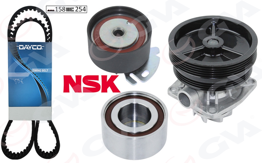 GVA DEVİRDAİMLİ EKSANTRİK GERGİ KİTİ 158x254 BRAVA 95-01 -DOBLO 01- -PALIO-ALBEA 96- -MAREA 97-02 1.6 OEM: 71736715-55171442-55176303 - GVA 59WPK2140D kodlu oto yedek parça görseli