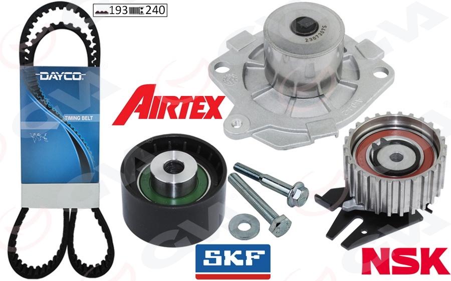 GVA DEVİRDAİMLİ EKSANTRİK GERGİ KİTİ 193x240 DOBLO 01 BRAVA-BRAVO- 96-01 -PALIO 00- MAREA 96- 1.9TD OEM: 7778565-55215666-46457742 - GVA 59WPK2914D kodlu oto yedek parça görseli