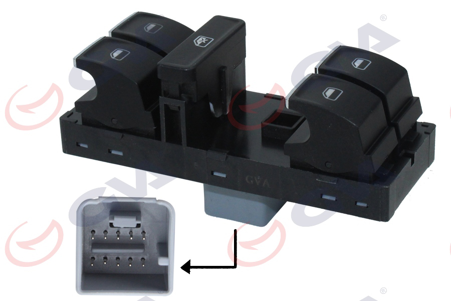 GVA CAM AÇMA ANAHTARI DÖRTLÜ-NİKELAJLI POLO 2010 6R0959857E-6C0959857 OEM: 6R0959857E-6C0959857 - GVA 8075004 kodlu oto yedek parça görseli